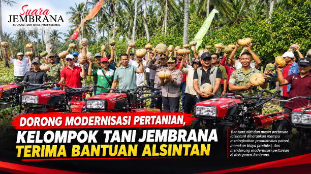 Dorong Modernisasi Pertanian, Kelompok Tani Jembrana Terima Bantuan Alsintan